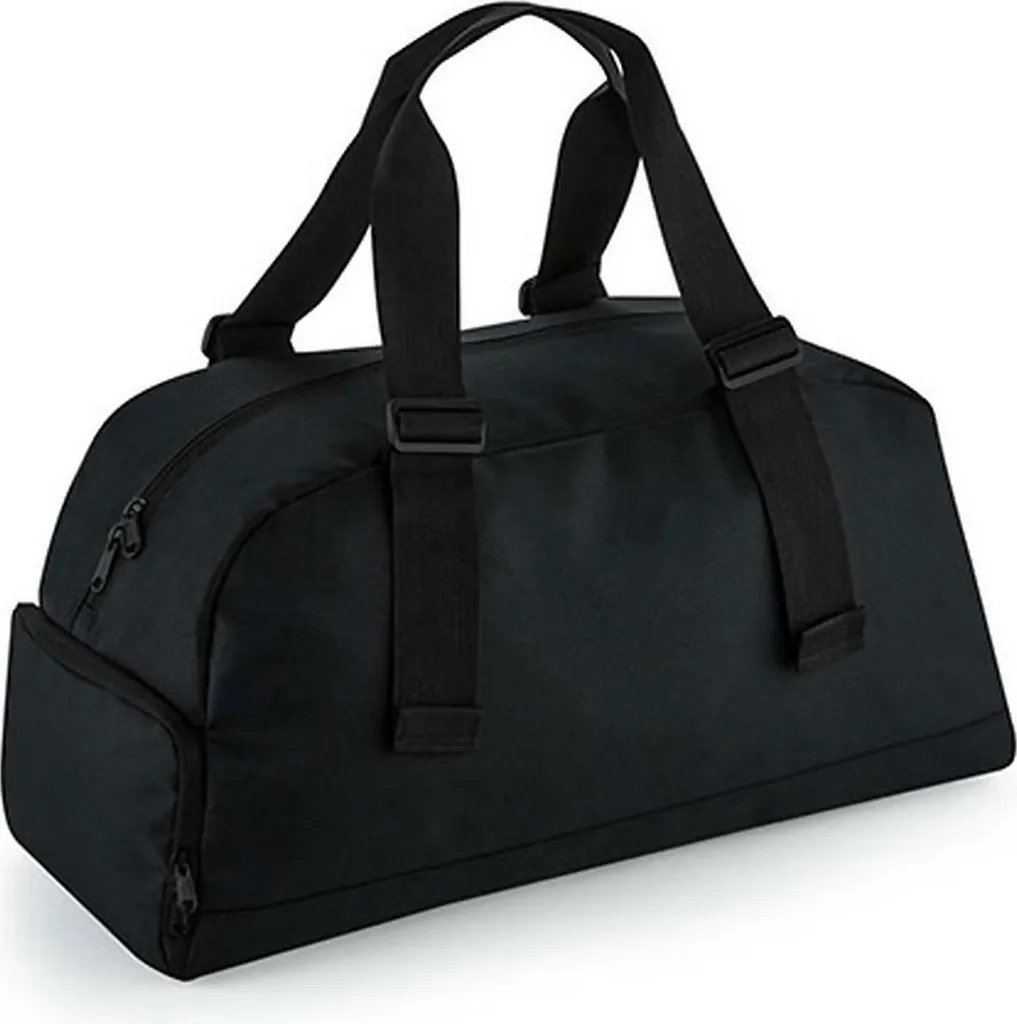 BagBase BG278 Borsa Sportiva Recycled Essentials Holdall - Nero 35L