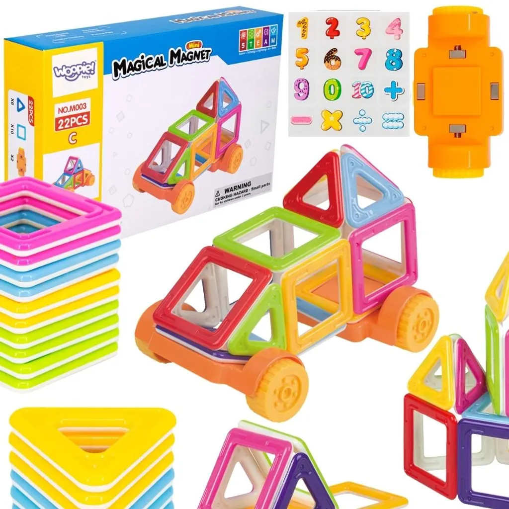 Jeu de voyage blocs magnétiques Woopie véhicules pour enfant 3 ans