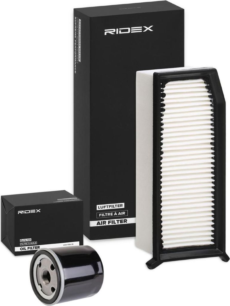 RIDEX Filterset Inspektionspaket Filtersatz für VW TOURAN (1T1, 1T2) TIGUAN (AD1) POLO (AW1, BZ1) Passat Limousine (3C2) passend für MERCEDES-BENZ