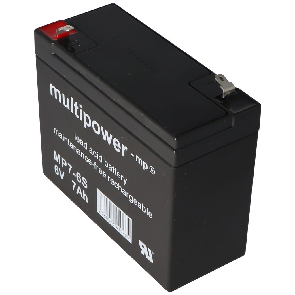 Batería Multipower MP7-6S, WP7-6S, de plomo-ácido, 6 Imagen del producto 