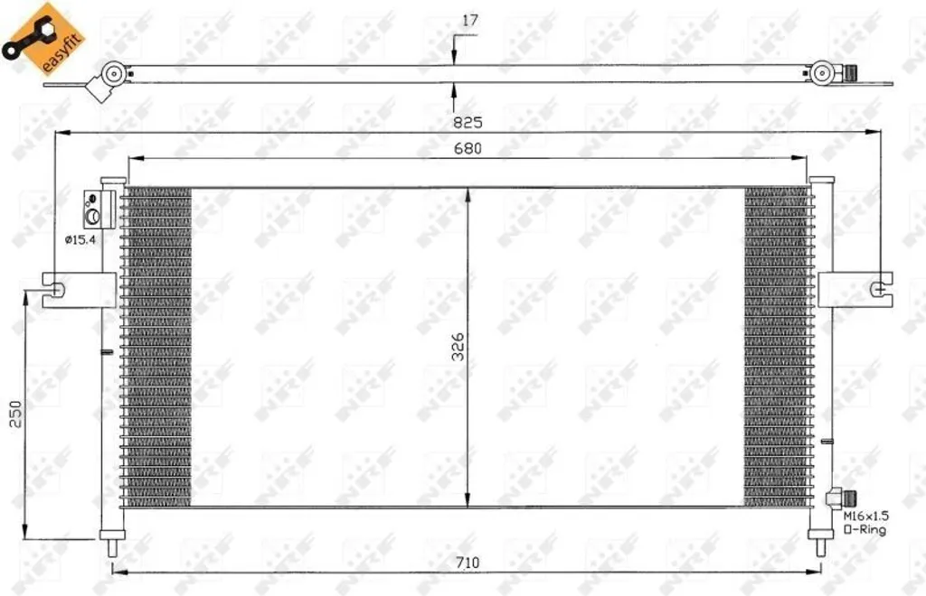 Condenseur de Clim pour Nissan Navara D22 et Pick-up - Modèle Aluminium
