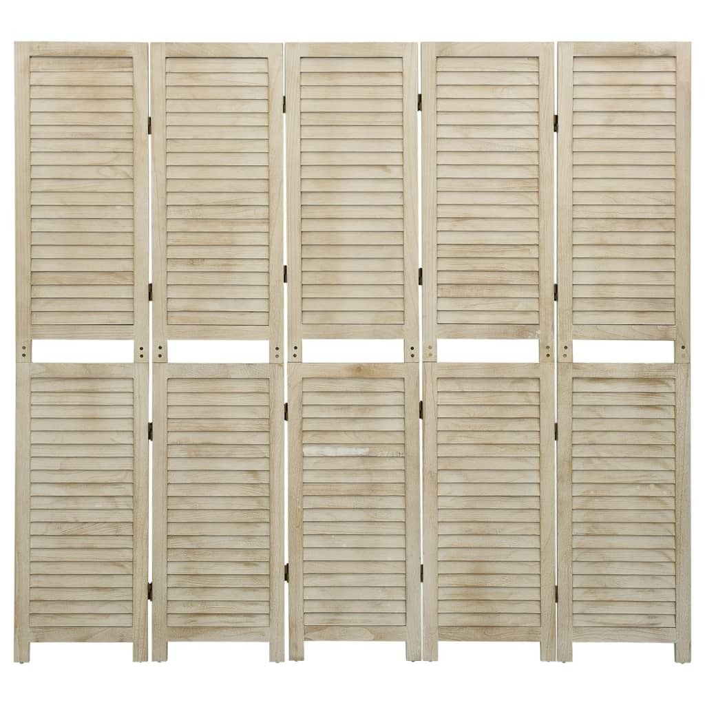 Parawan Pokojowy, 5-Panelowy, 175X165 Cm, Drewno Paulowni Zdjęcie produktu 