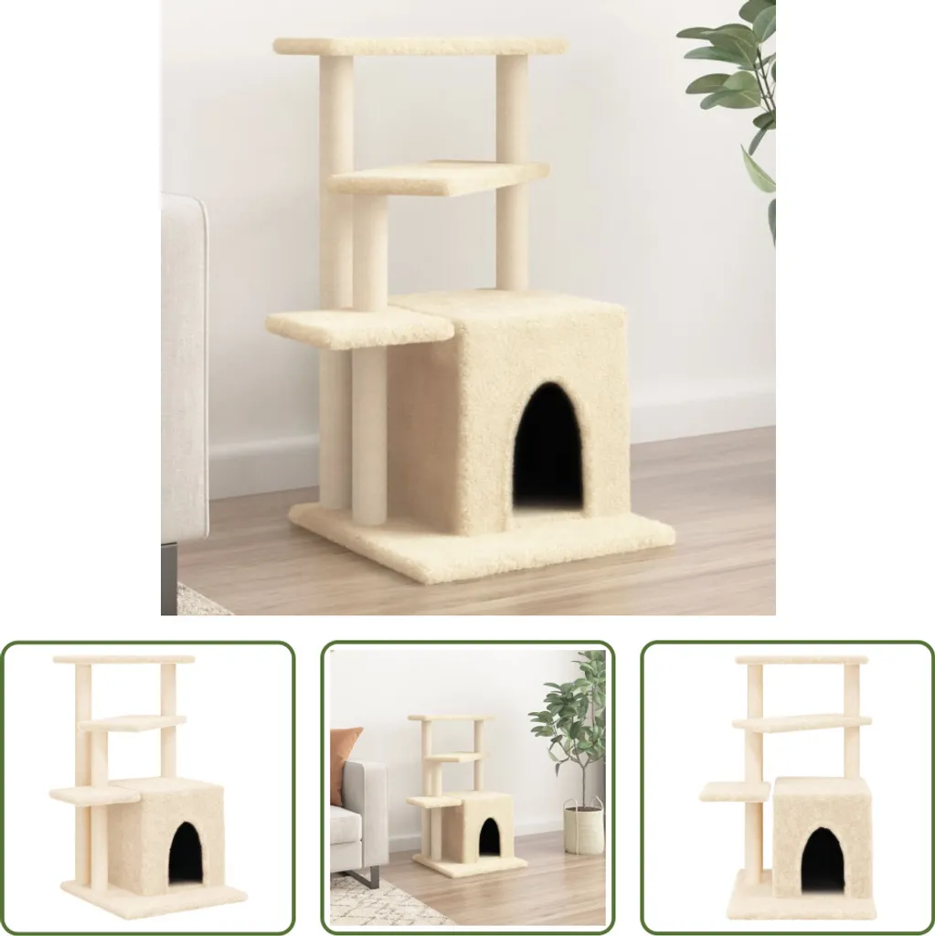 Tiragraffi 83,5 cm The Living Store Crema - Sisal Alta Resistenza