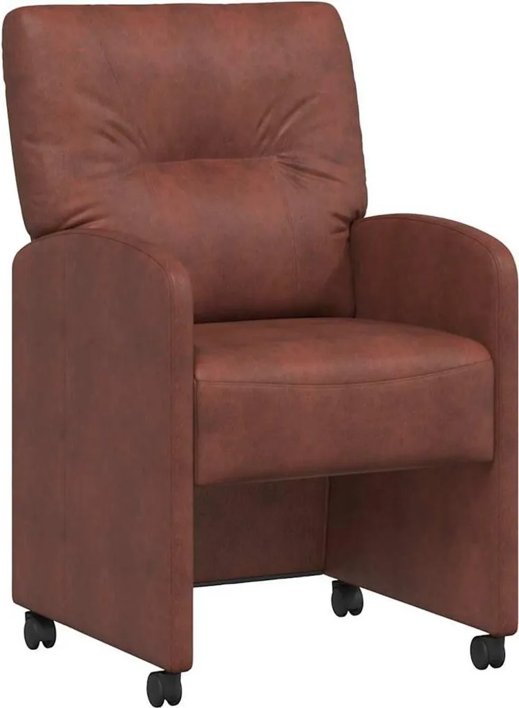 Lot de 2 Chaises de Repas Marron Confortables pour Grande Table de Salon