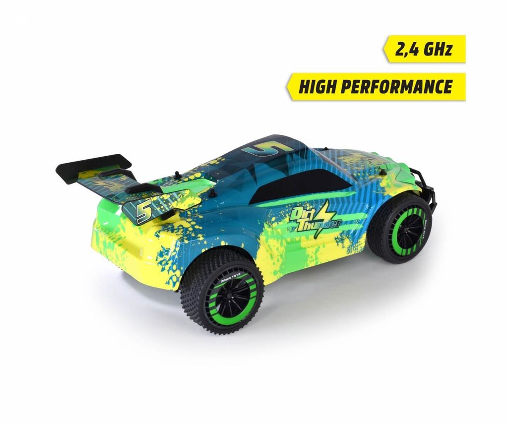 Dickie Toys RC Auto Dirt Thunder 46 cm 1:10 Maßstab RTR Turbo 15 km/h Pistolenfernbedienung