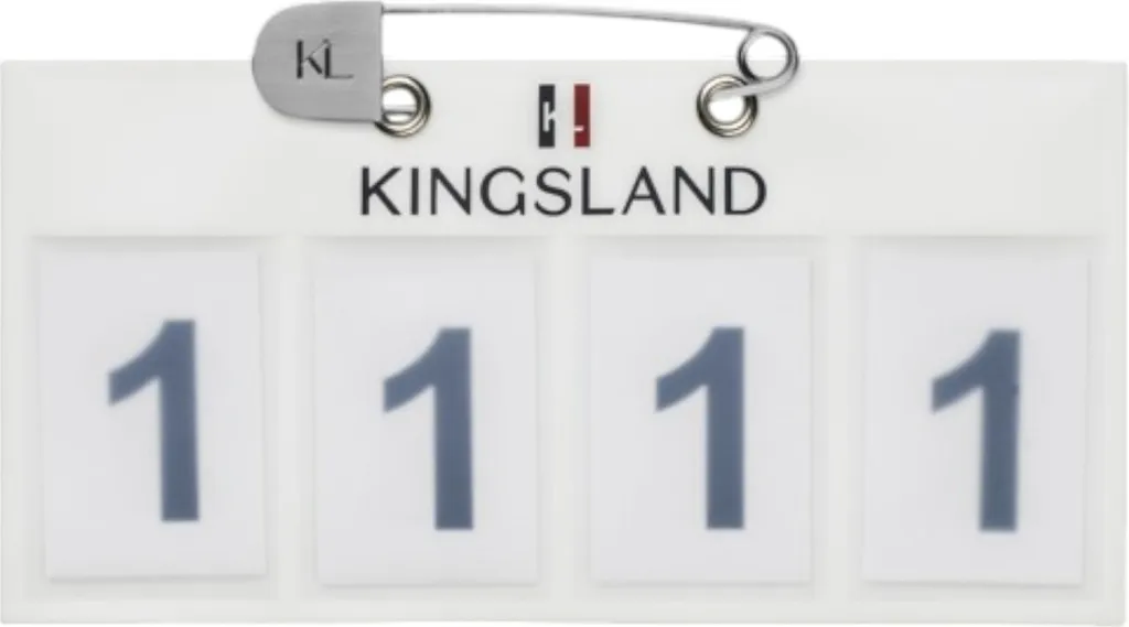 Kingsland Classic dossard 4 chiffres pack de 2 blanc fini les numéros perdus