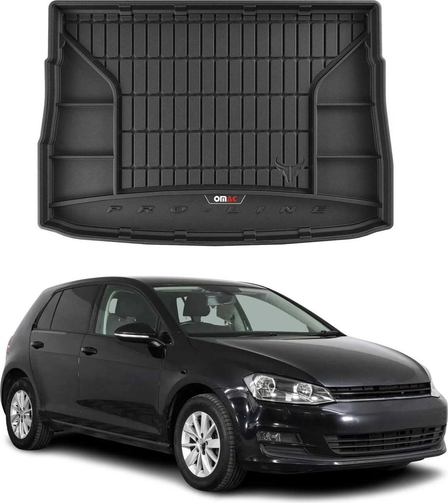 OMAC Gummi Kofferraumwanne für VW Golf 2012-2019 TPE Laderaumwanne Schwarz