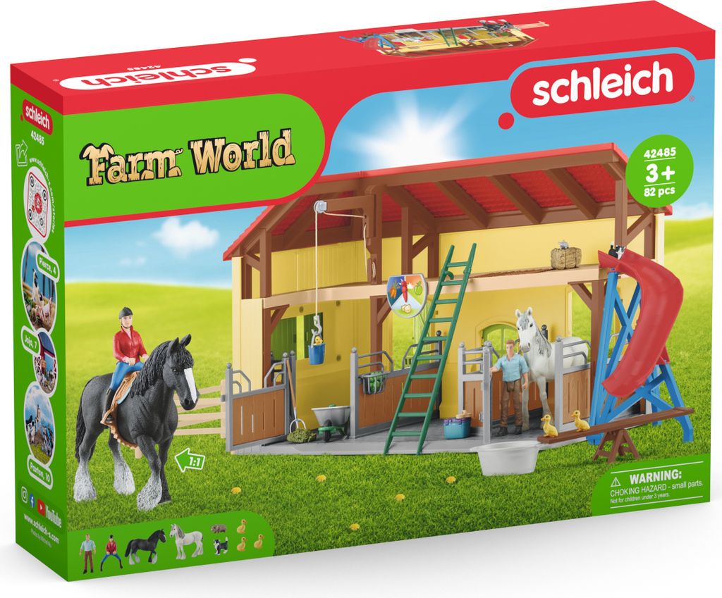 Schleich 42485 Farm World Pferdestall - Mit 7 Tieren, 2 Produktbild 