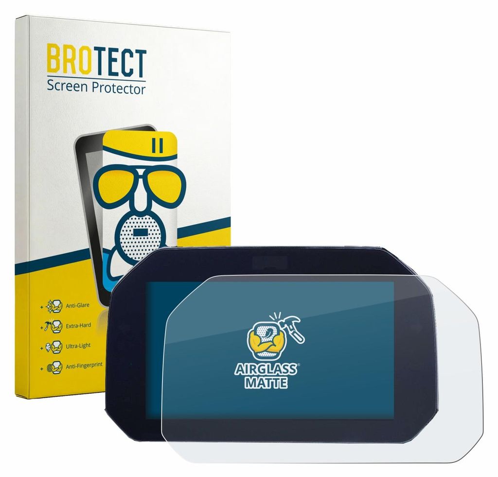 BROTECT Entspiegelungs Schutzglas für BMW S 1000 XR K69 2024 TFT 6.5" Schutzfolie Panzer Folie Glas Display Schutz matt