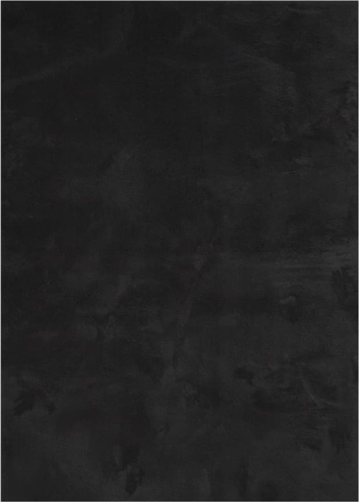 vidaXL Teppich HUARTE Kurzflor Weich und Waschbar Schwarz 120x170 cm