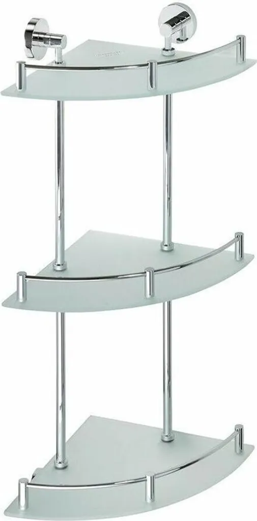 Rangement de douche 3 niveaux pour optimiser l'espace d'angle en verre - 3
