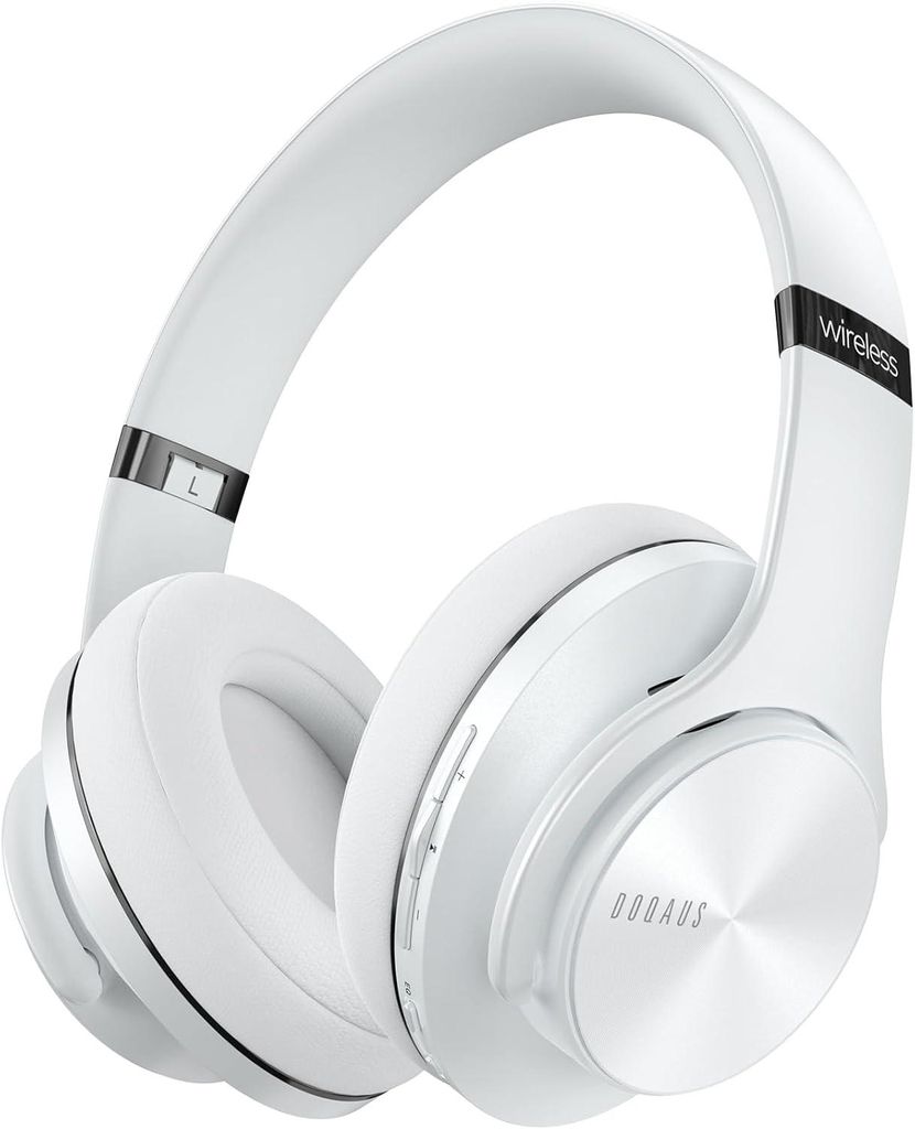 DOQAUS Over-Ear Bluetooth Kopfhörer mit 90h Spielzeit, 3 EQ Modi, HiFi Stereo, faltbar, Mikrofon & Komfortpolster