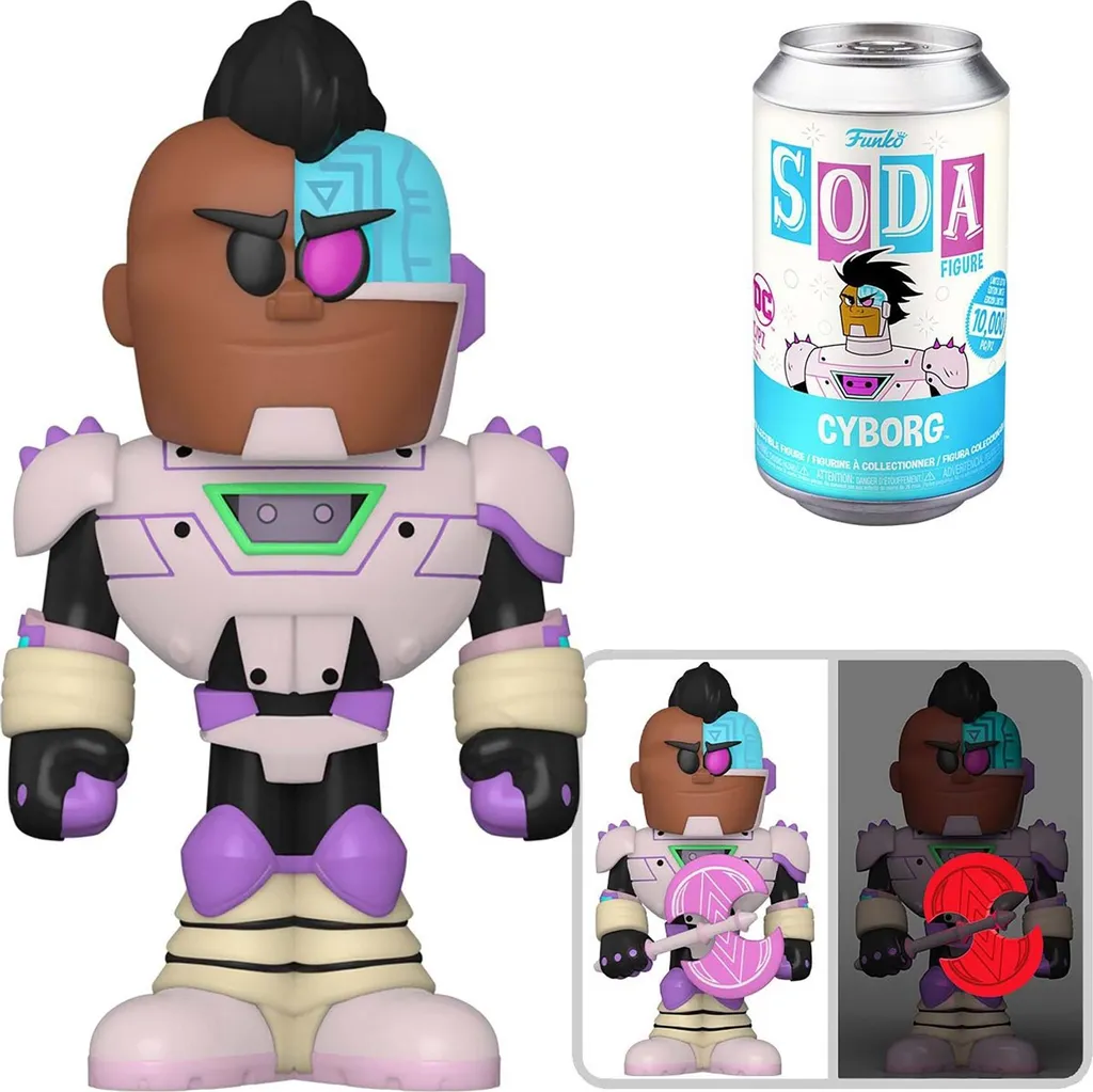 Cyborg Funko Soda figurine vinyle limitée Teen Titans Go avec canette
