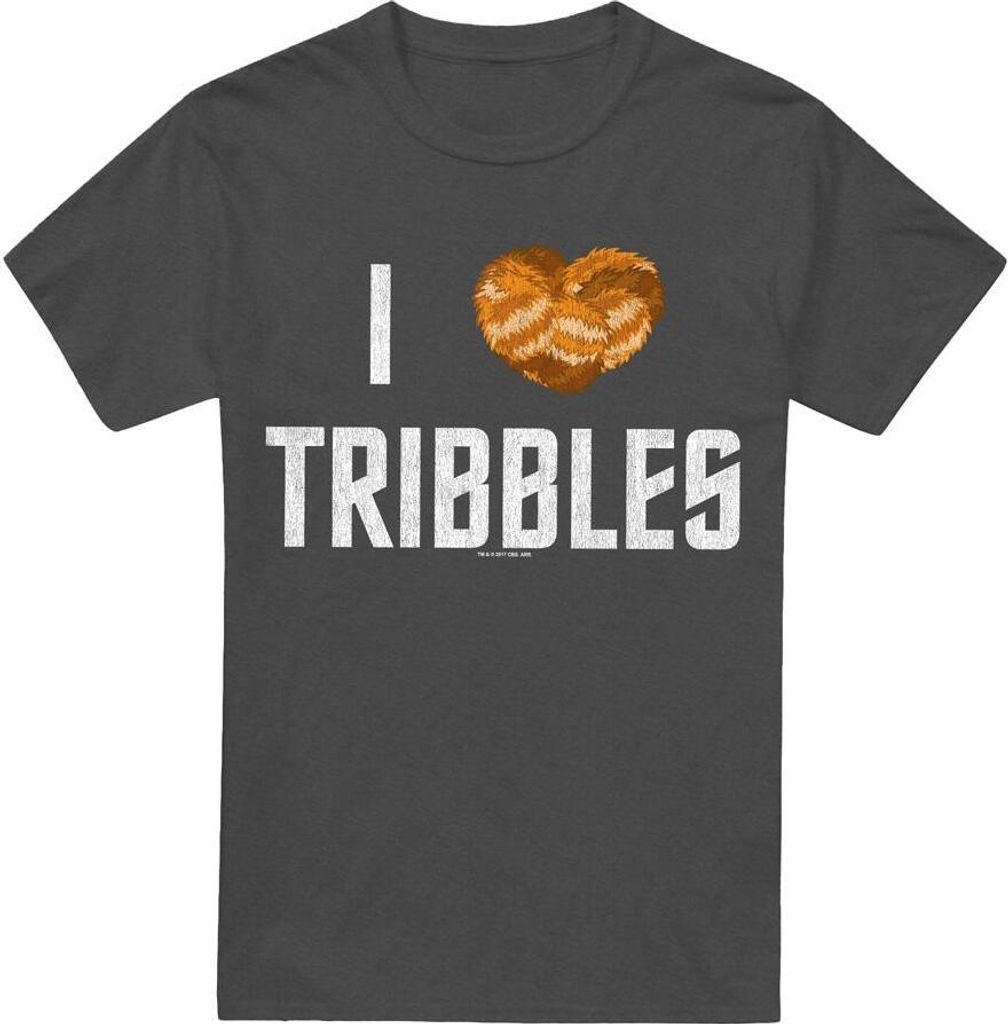 Star Trek - "I Heart Tribbles" T-Shirt für Herren/Damen Uni TV17541 (M) (Holzkohle)