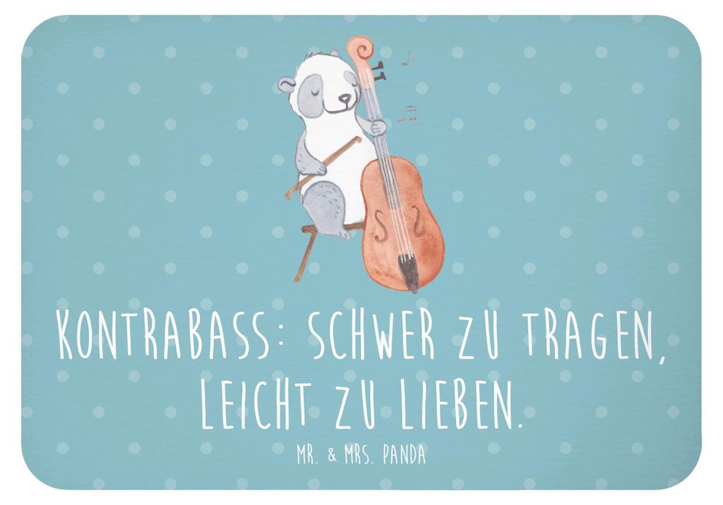 Mr. & Mrs. Panda magnet Kontrabass Liebe - Meeresbrise - Geschenk, Streichinstrument, Klang, Musiker, whiteboardmagnet, Instrument, Kühlschrankmag...