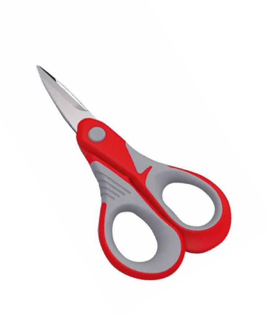 KLEIBER Stickschere "Trend Line" Länge: 127 mm grau/rot Rechtshänder