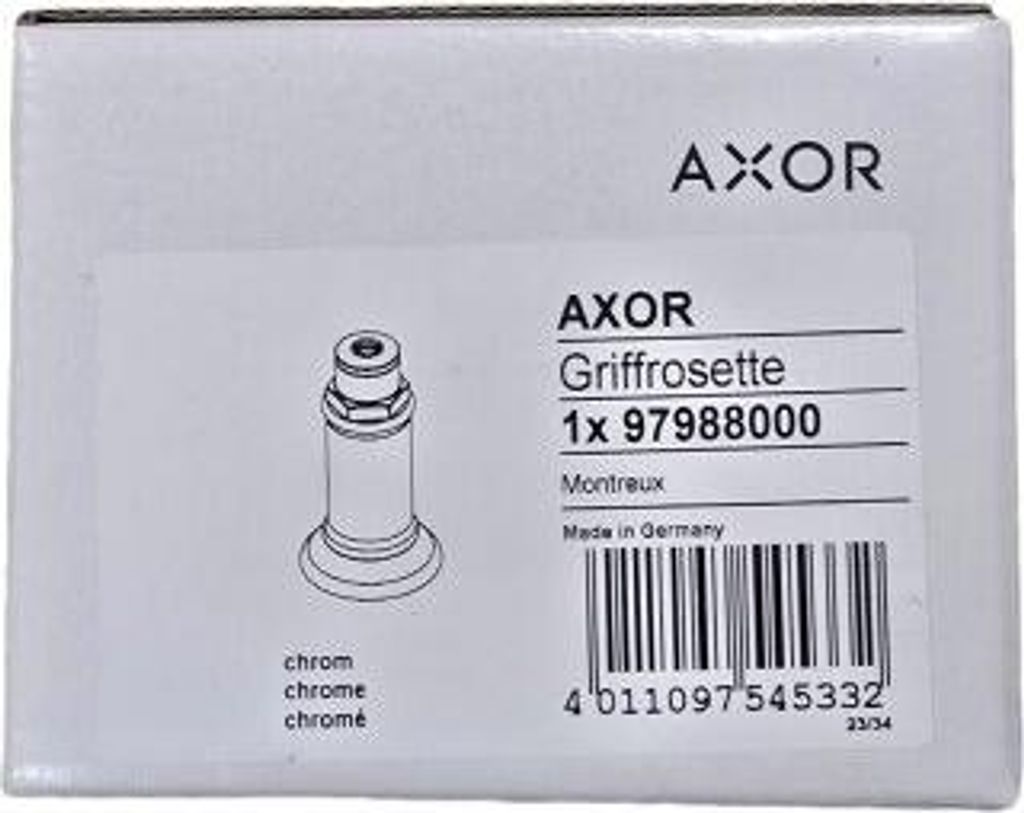 Hansgrohe Rosette für Griff Axor Montrexu 3-Loch Waschtischarmatur Standmodell Chrom