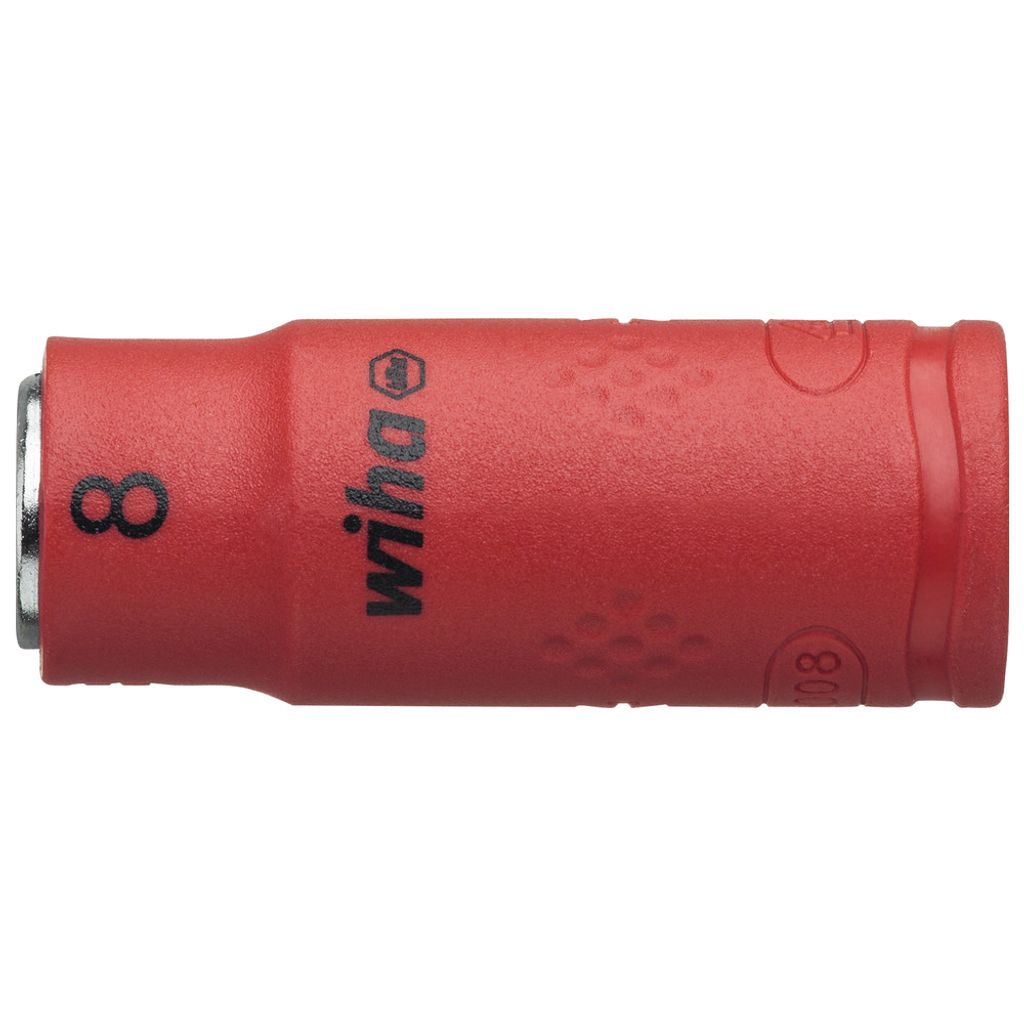 Wiha Steckschlüsseleinsatz isoliert 1/4 Außensechskant 8,0 mm x 42 mm (43093)