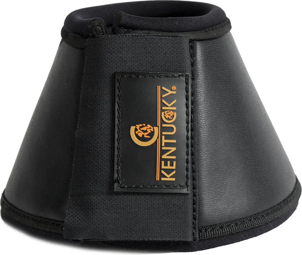 Kentucky Horsewear Hoof Bells Campane da salto in pelle Nero L