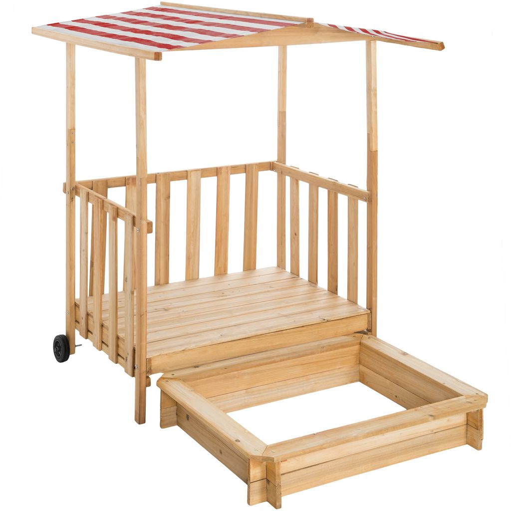 tectake® Sandkasten Gretchen 106 x 105 x 137 cm Produktbild 