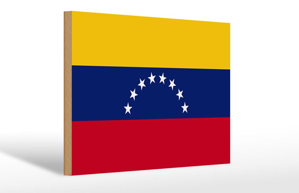 Holzschild Flagge Venezuelas 30x20cm Flag of Venezuela