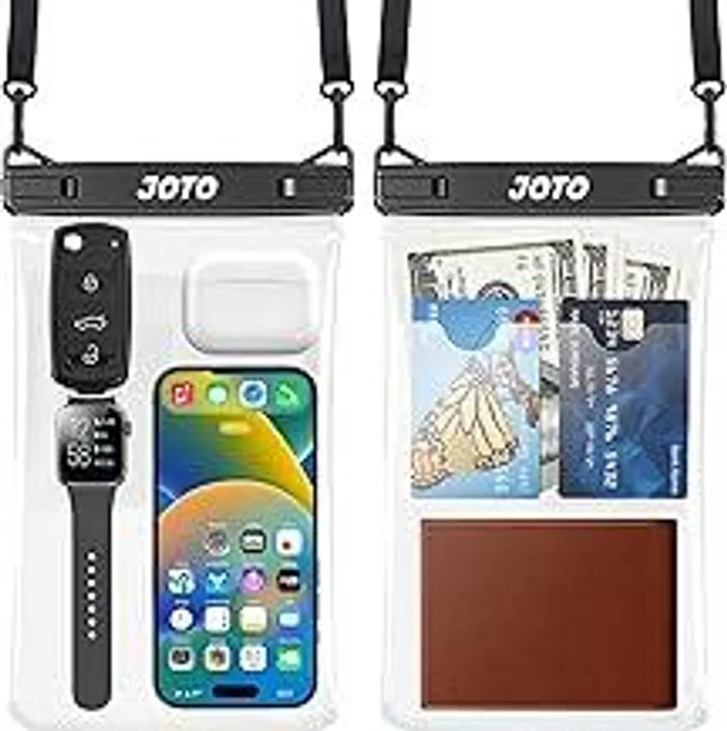 JOTO Custodia Smartphone Impermeabile Grande - Kit 2 Pezzi Nero