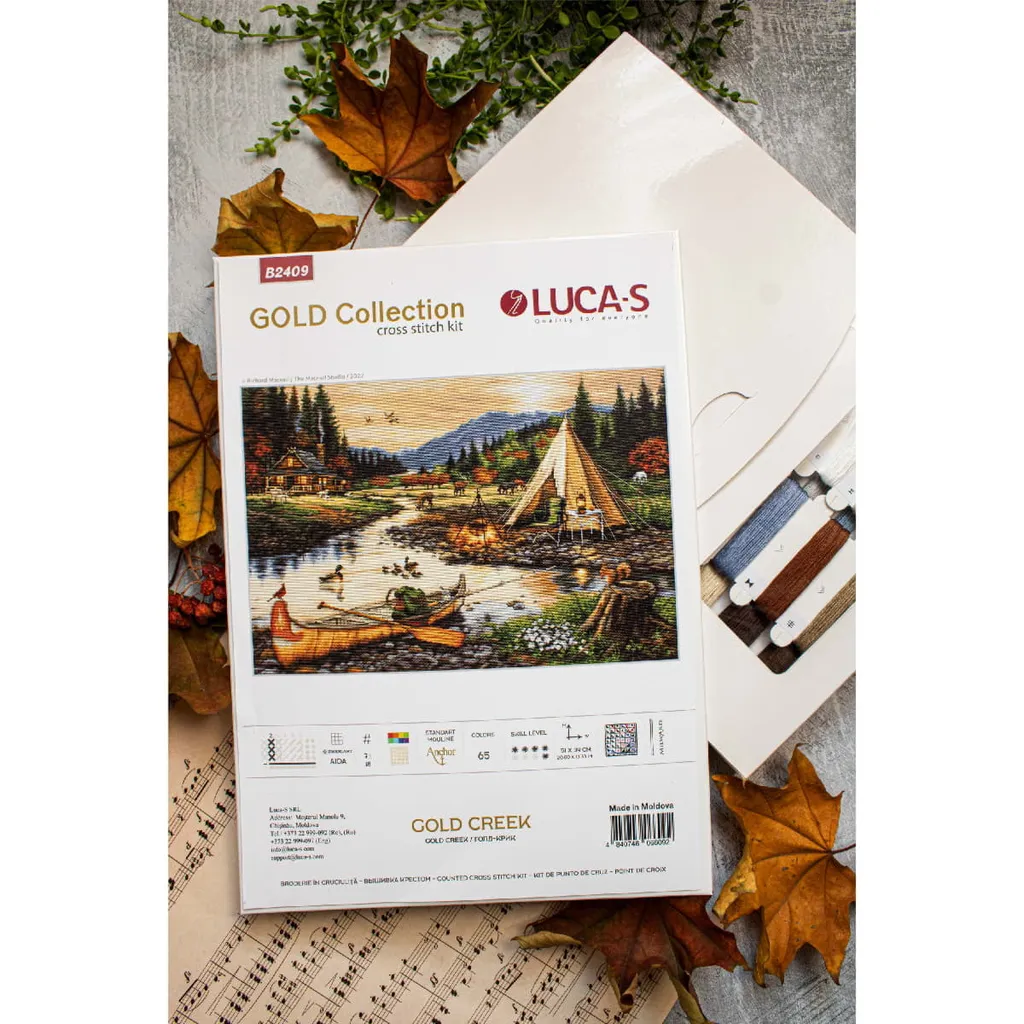 Tableau à Broder Golden Bach Luca-S Gold Collection Motif 51x34 cm - 2