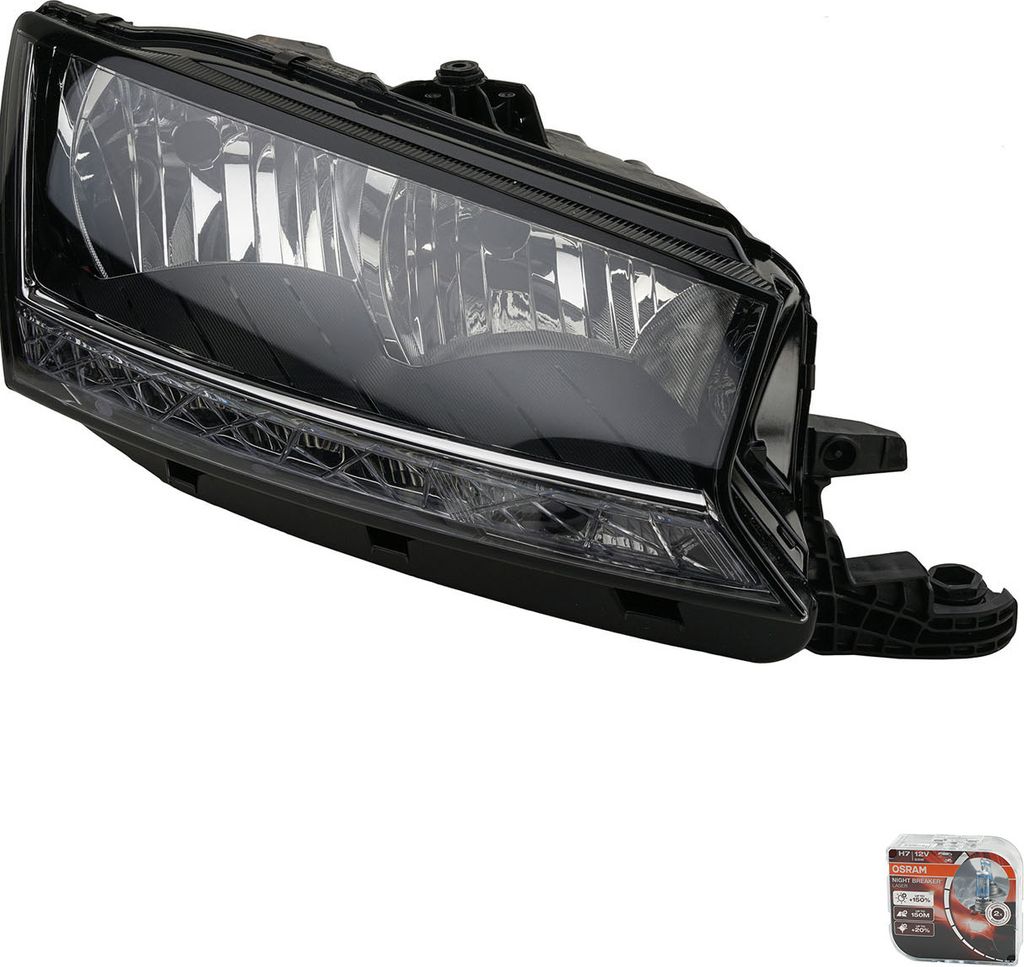 Scheinwerfer + Osram Night Breaker Laser kompatibel zu Skoda Fabia rechts TFL LED 6V1941016D Johns