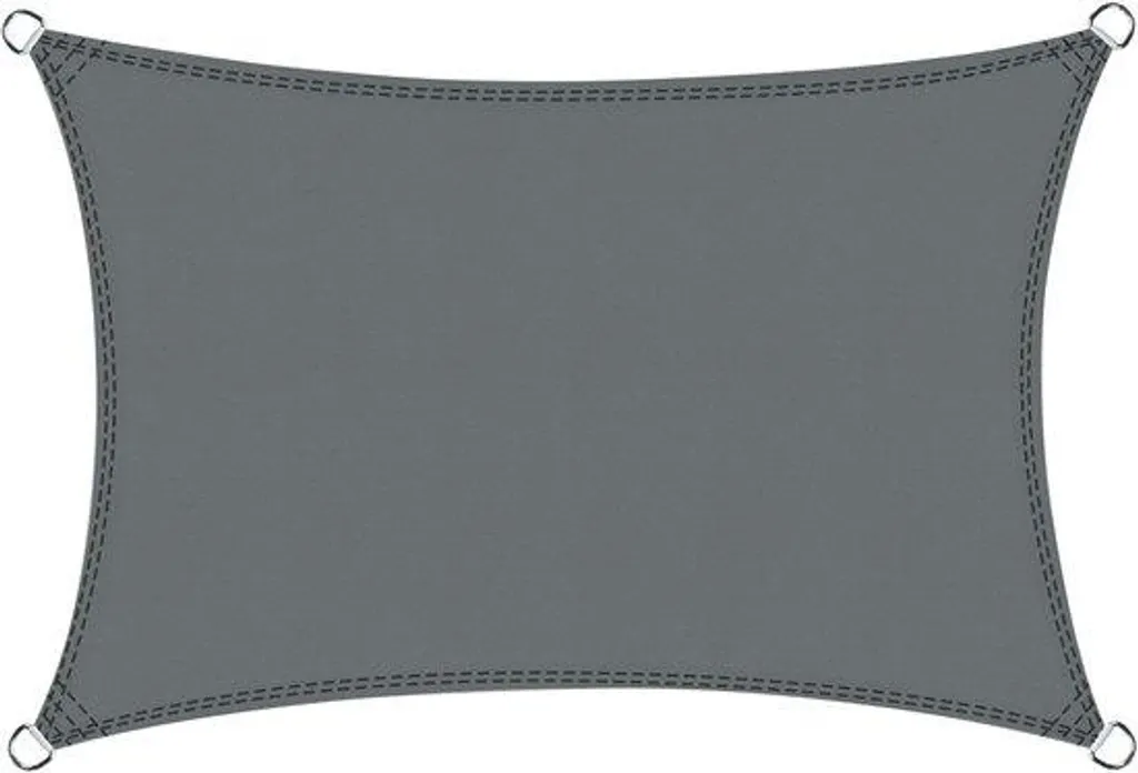 Auvent rectangulaire 4 x 5 m gris protection UV pour terrasse et jardin