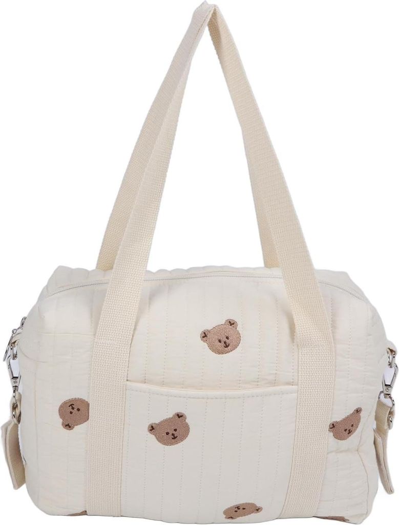 Multifunktionaler Universeller Kinderwagenorganisator Stickerei Wiederverwendbare Handtasche Wickeltasche (Bärentasche)