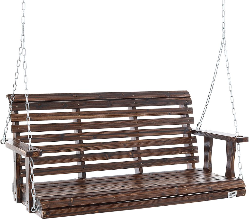 VEVOR Hollywoodschaukel Zedernholz, 1370x710x600mm, Terrassenschaukel für Hof und Garten, verbesserte Tragkraft von ca. 400 kg, robuste Schaukelst...