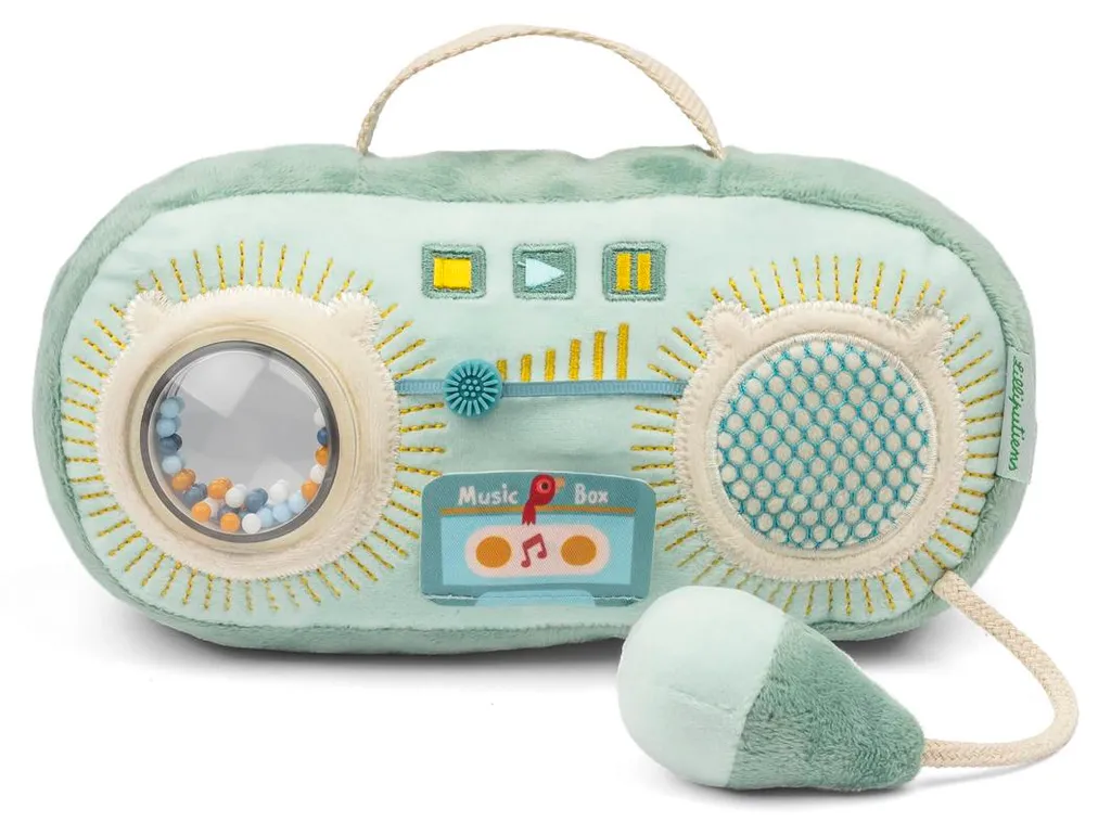 Radio d'Éveil Musicale Joe en Tissu Moelleux pour Bébé dès 6 Mois