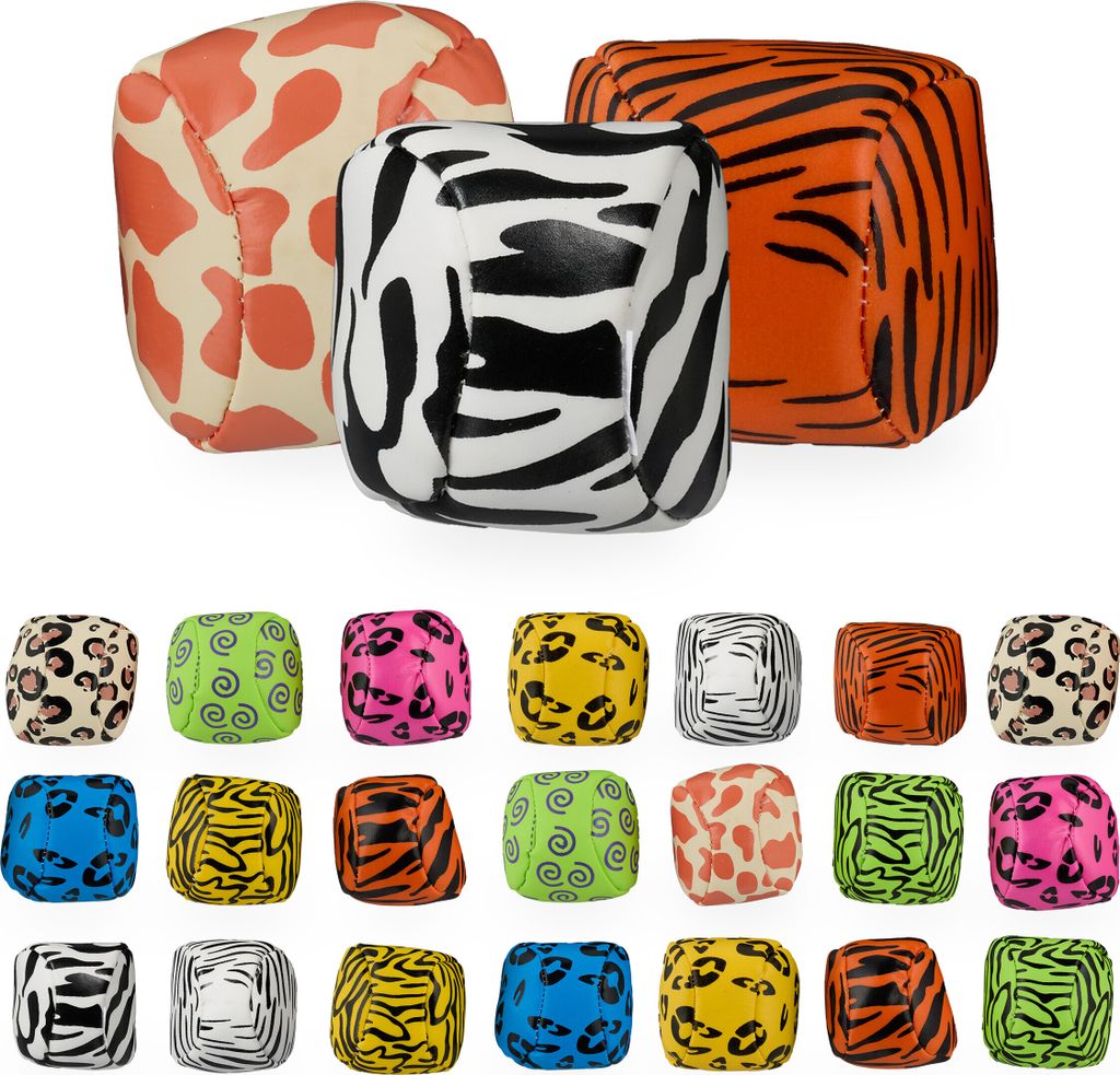 Jonglierbälle - Set von 24 - Ø 50 mm - Tierdruck - Anfänger
