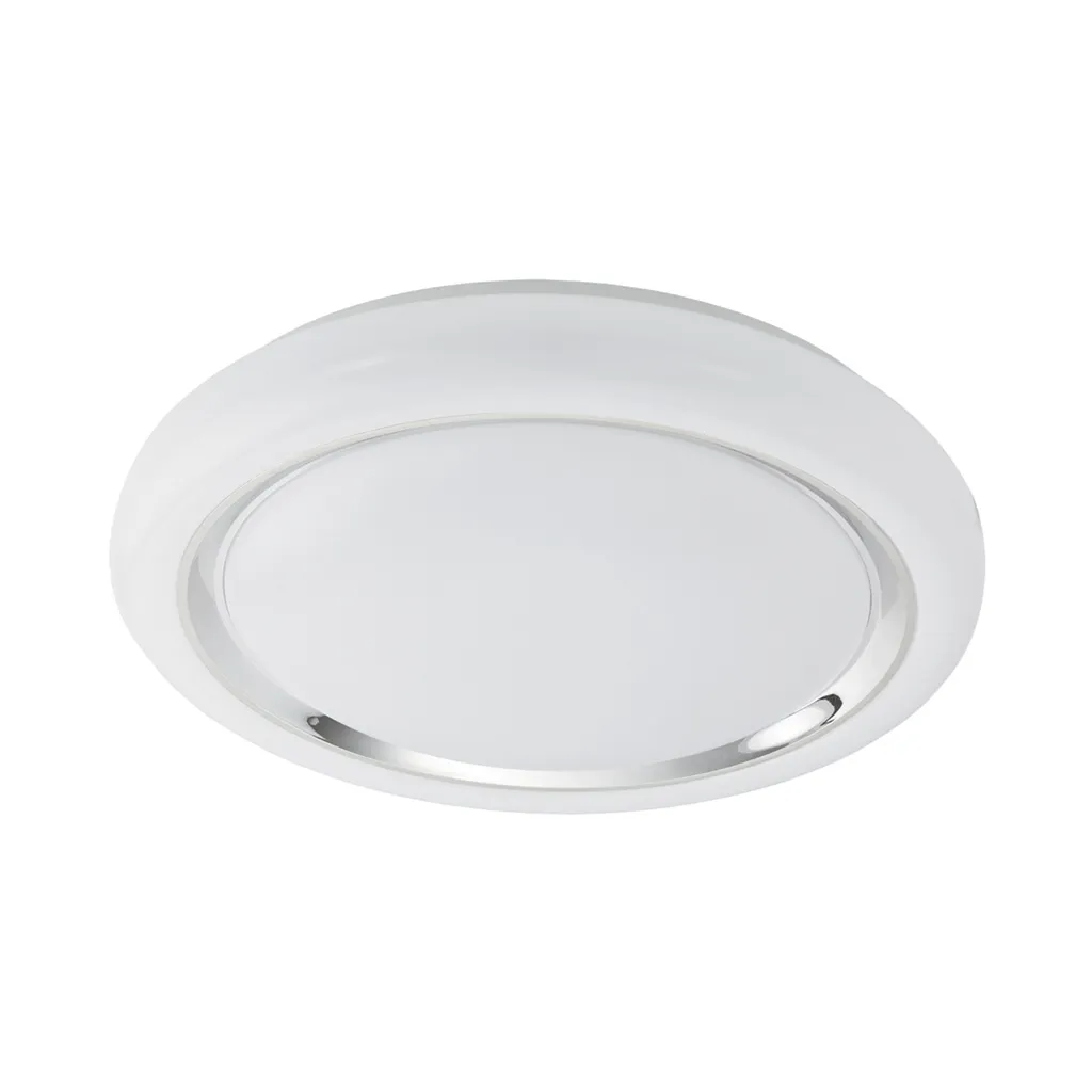 Eglo 96024 Capasso Plafonnier LED 2500 Lumens avec Anneau Chromé 40cm