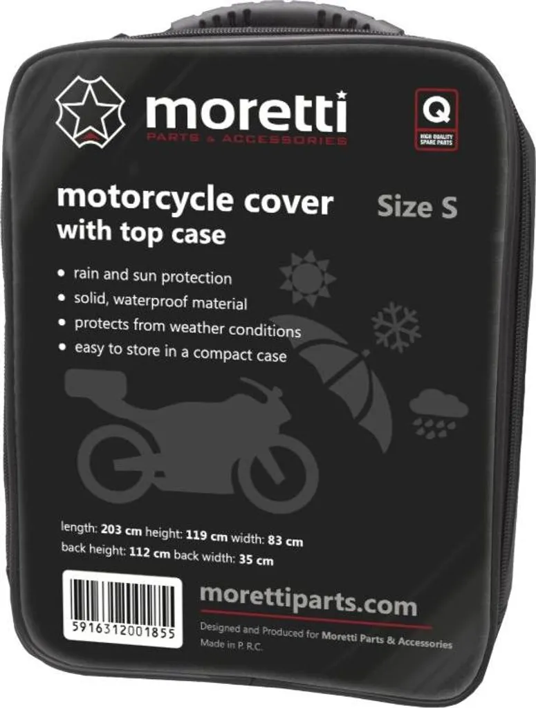 Copertura Moretti S con Bauletto - Proteggi il Tuo Amore a Due Ruote