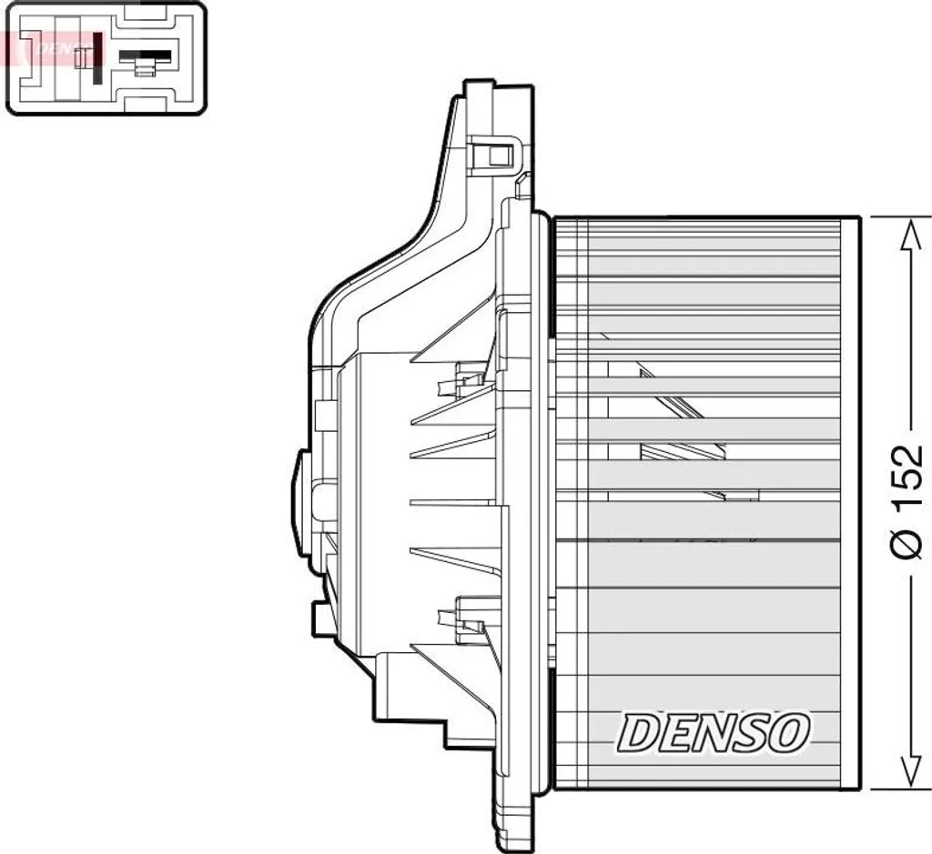 Pulseur d'air habitacle DENSO DEA41015 compatible Hyundai i30 et Carens