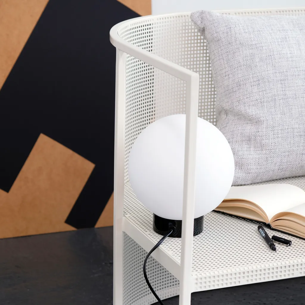 Lampe de bureau LED avec diffuseur en verre opale style Barcelone 220V