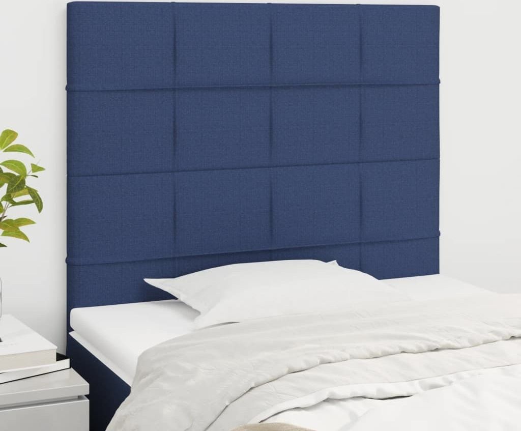 "2026 Promotion" Kopfteil moderne - Blau 80x5x118/128 cm Stoff - Bettkopfteil CC5044