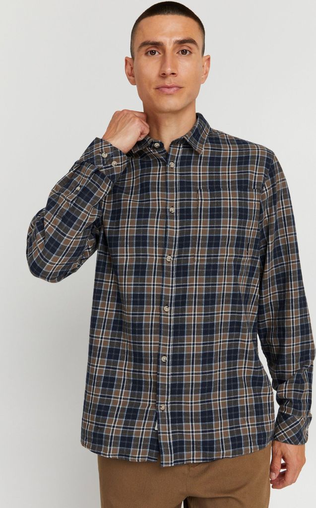 !Solid SDCourt SH Herren Freizeithemd Hemd Club-Kragen Slim Fit kariertes Muster schmaler Schnitt hochwertige Baumwoll-Qualität