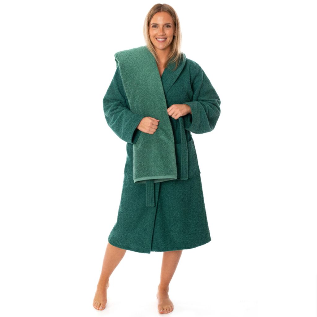 Lavea® Mexico Bademantel M für Damen und Herren – Saunatuch Produktbild 