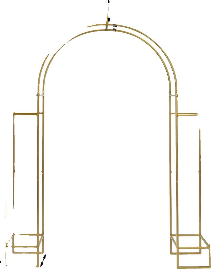 Hochzeits Hintergrundständer, langlebiges Metall, vielseitige Dekoration, M, Gold