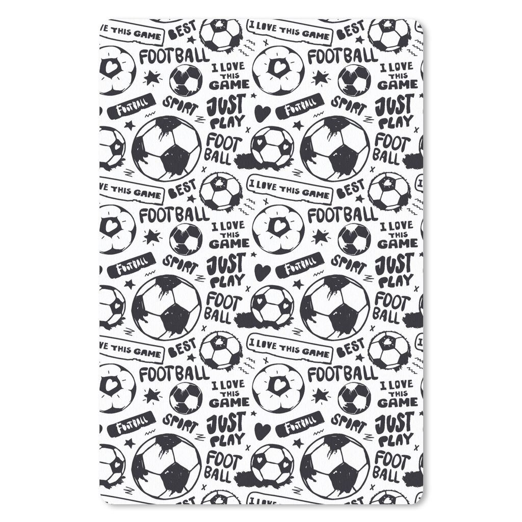 MuchoWow Mauspad Mousepad Fußball - Sport - Zitate - Muster 18x27 cm - Mousepads - Maus Mat - Pad - Mausunterlage