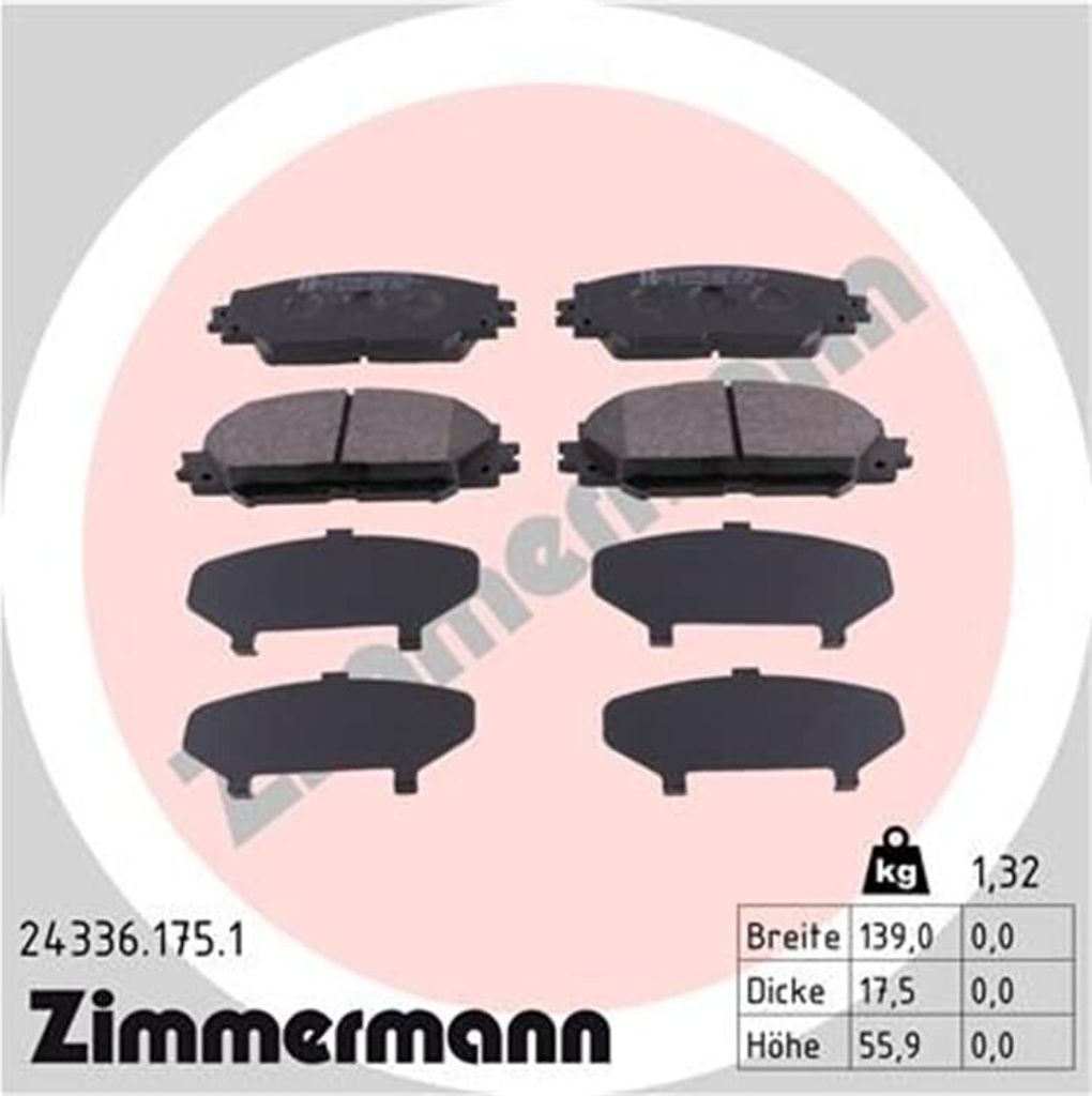 Zimmermann Bremsbeläge für Subaru Toyota
