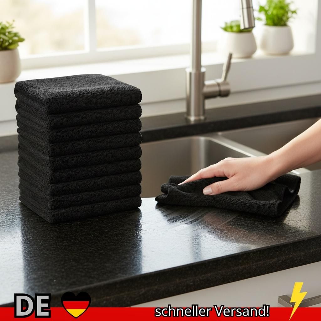 Hochwertige 3 5 10 20er-Pack Reinigungstücher – Weiche Mikrofaserhandtücher