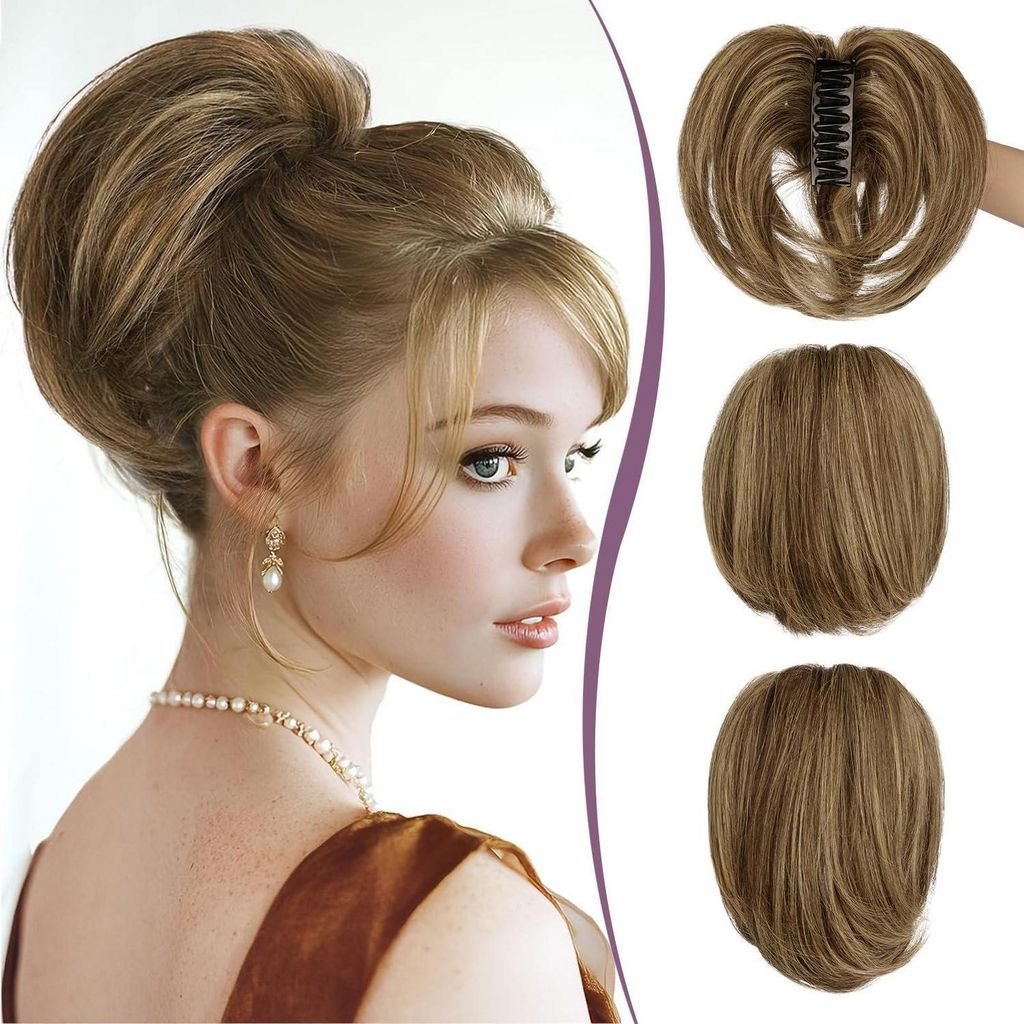 Haarteil Pferdeschwanz Echthaar 22cm mit Klammer für Damen, Produktbild 