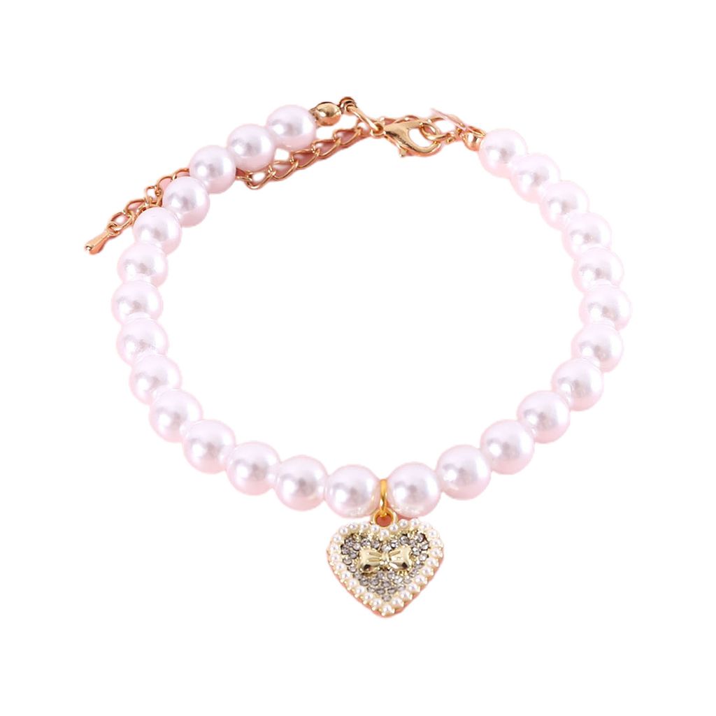 Katze Halskette Elegante blickfang Exquisite Haustier Katze Hund Kirsche Anhänger Gefälschte Perle Kragen Pet Supply