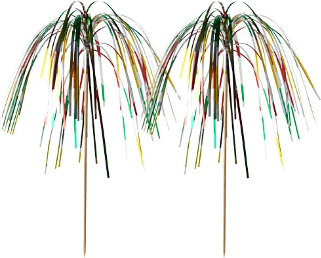 Papstar Deko Picker Feuerwerk Farbe Multcolor Höhe 15cm 100 Stück