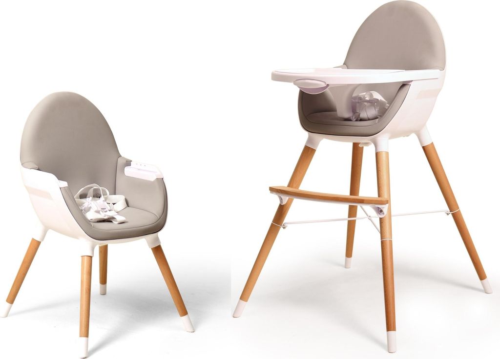 WEBABY - Chaise haute évolutive pour repas bébé Blanc et Image du produit 