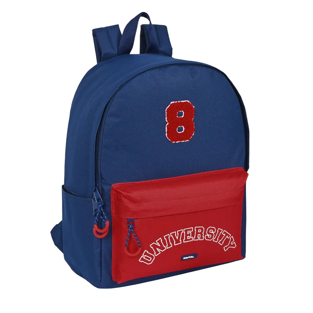 Borsa Laptop Professionale Safta 14.1" | Rosso e Blu Navy Elegante - 1