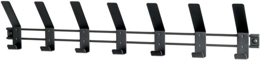 Unyqoos Modern Schwarzmetallgarderobe mit sieben stabilen Haken für optimale Organisation